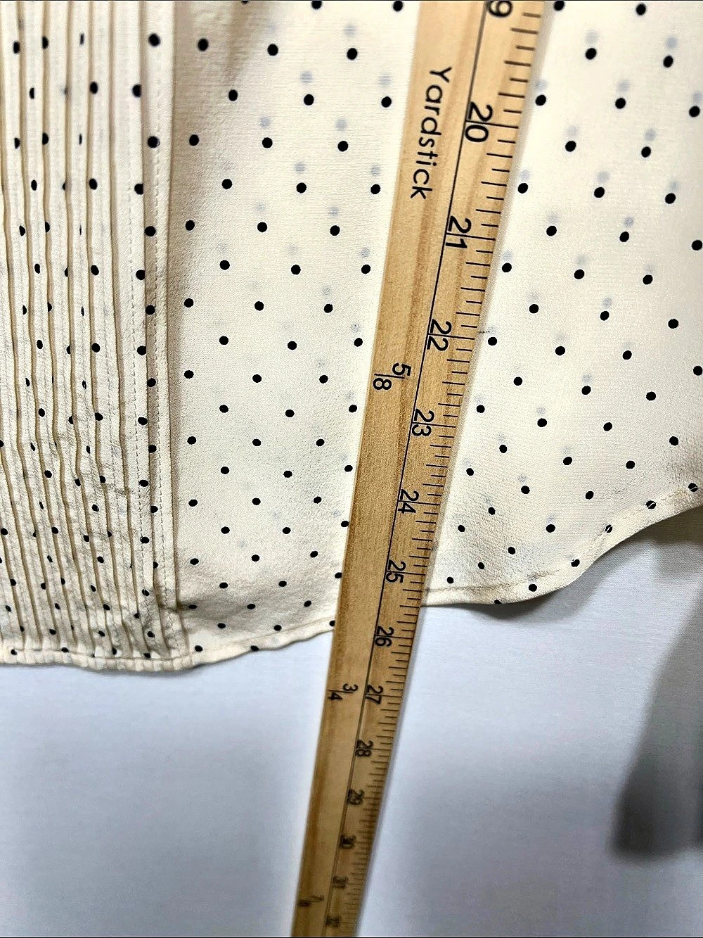 J.Crew Polka Dot Ruffle Blouse in Cream & Black Size Small - Picture 9 of 9